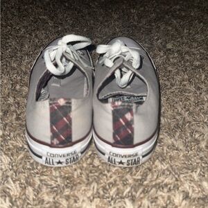 Converse Gray and Plaid Sneakers